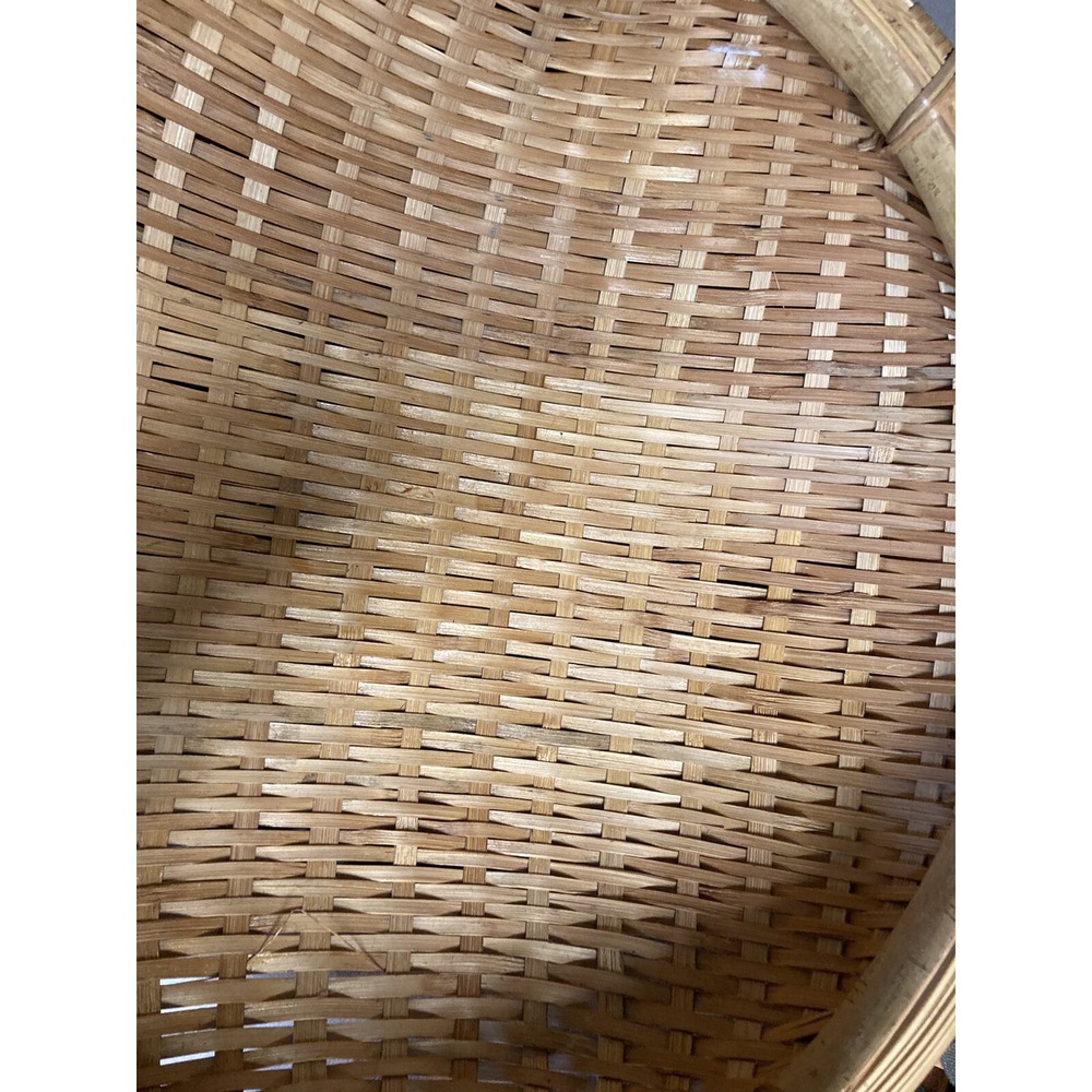 Beautiful Large Sieve Woven Split Bamboo Basket Tray Southeastern ASIA - Picture 9 of 16